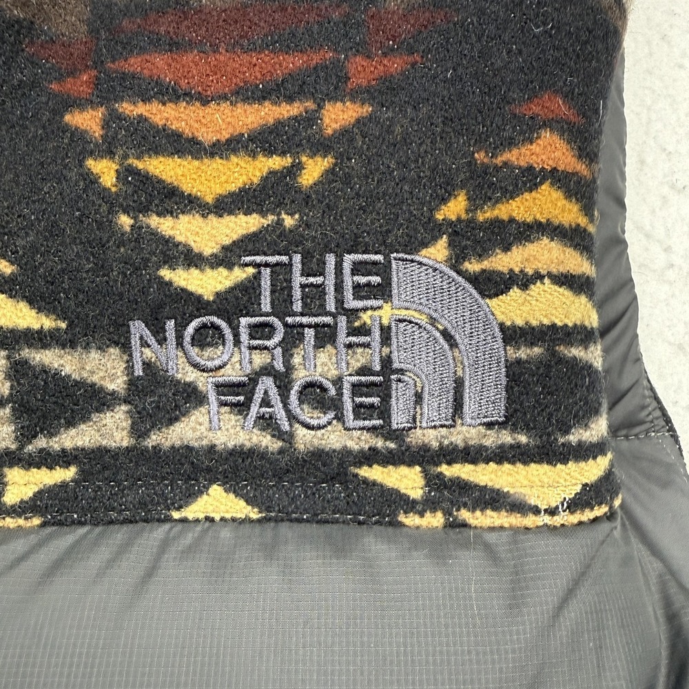 The North Face Vest Mens Medium Gray Pendleton Wool Down Puffer 700 Fill - Picture 2 of 14